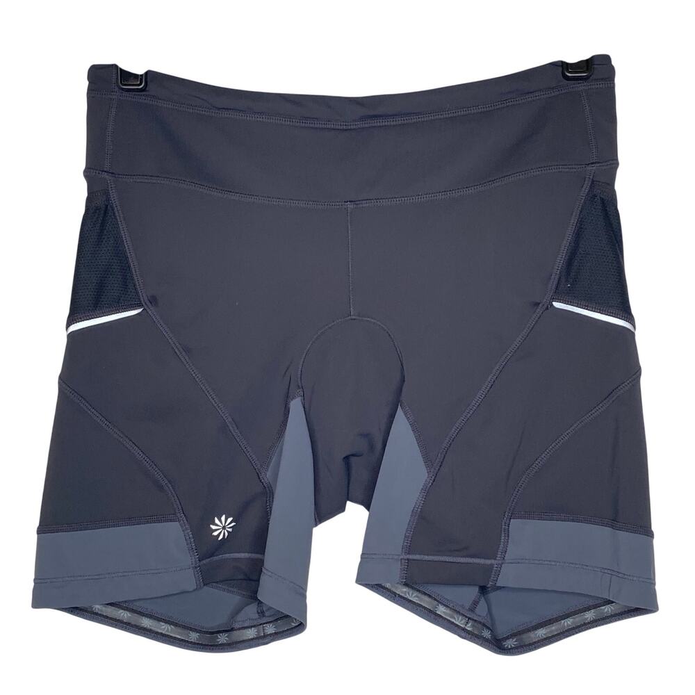Athleta Gray Queen K Padded Cycling Biking Shorts Size Medium Gorpcore